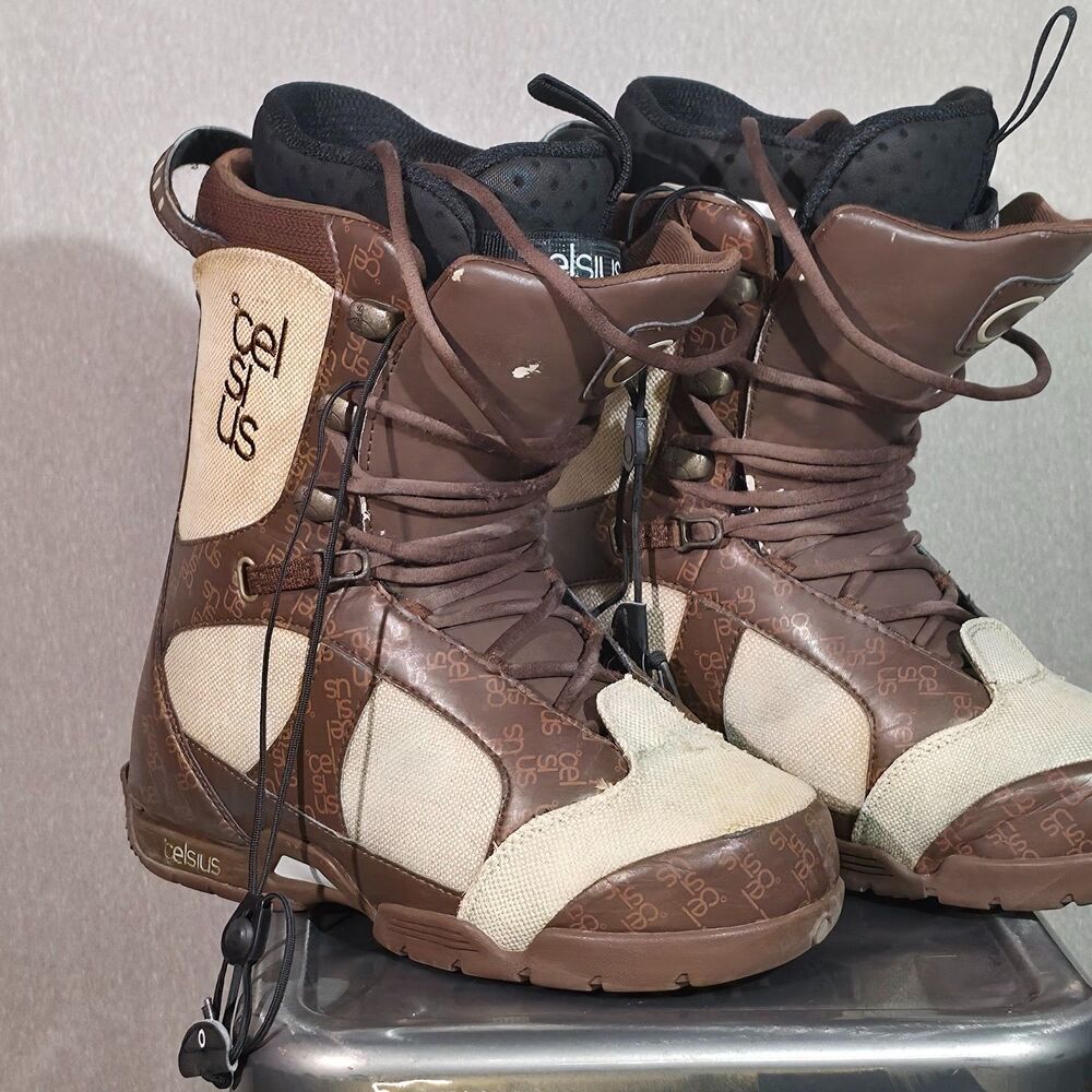 Celsius Climate-Lace Snowboard Boots Brown Tan Men's US 9.5